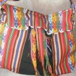 Large Aguayo Fabric Peruvian HoboTe..